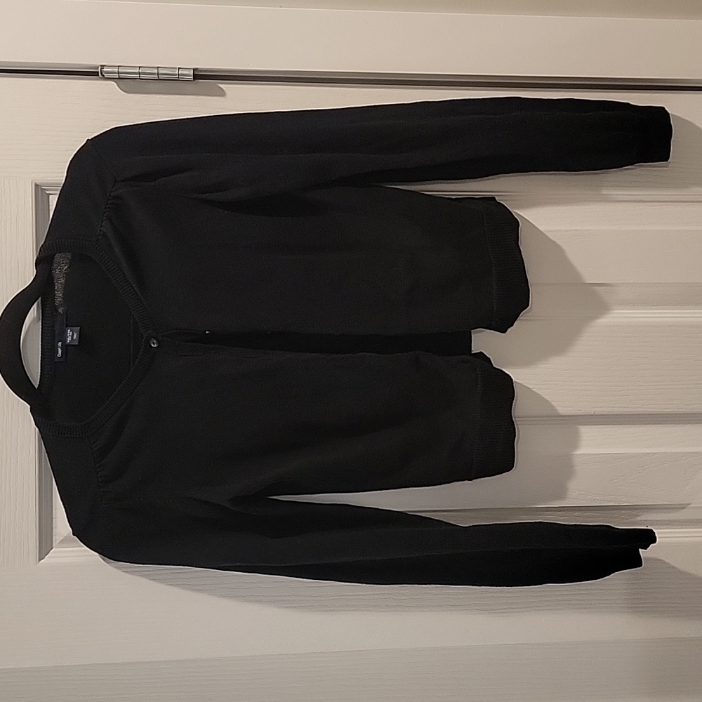 GAP Kids Black Classic Button Down Cardigan Sweater, (14-16) XXL